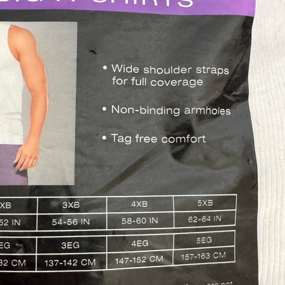 Fruit Of The Loom Premium Bigman 3 A-Shirts Tag Free Tank Undershirts 5XB 62-64 - Picture 5 of 9